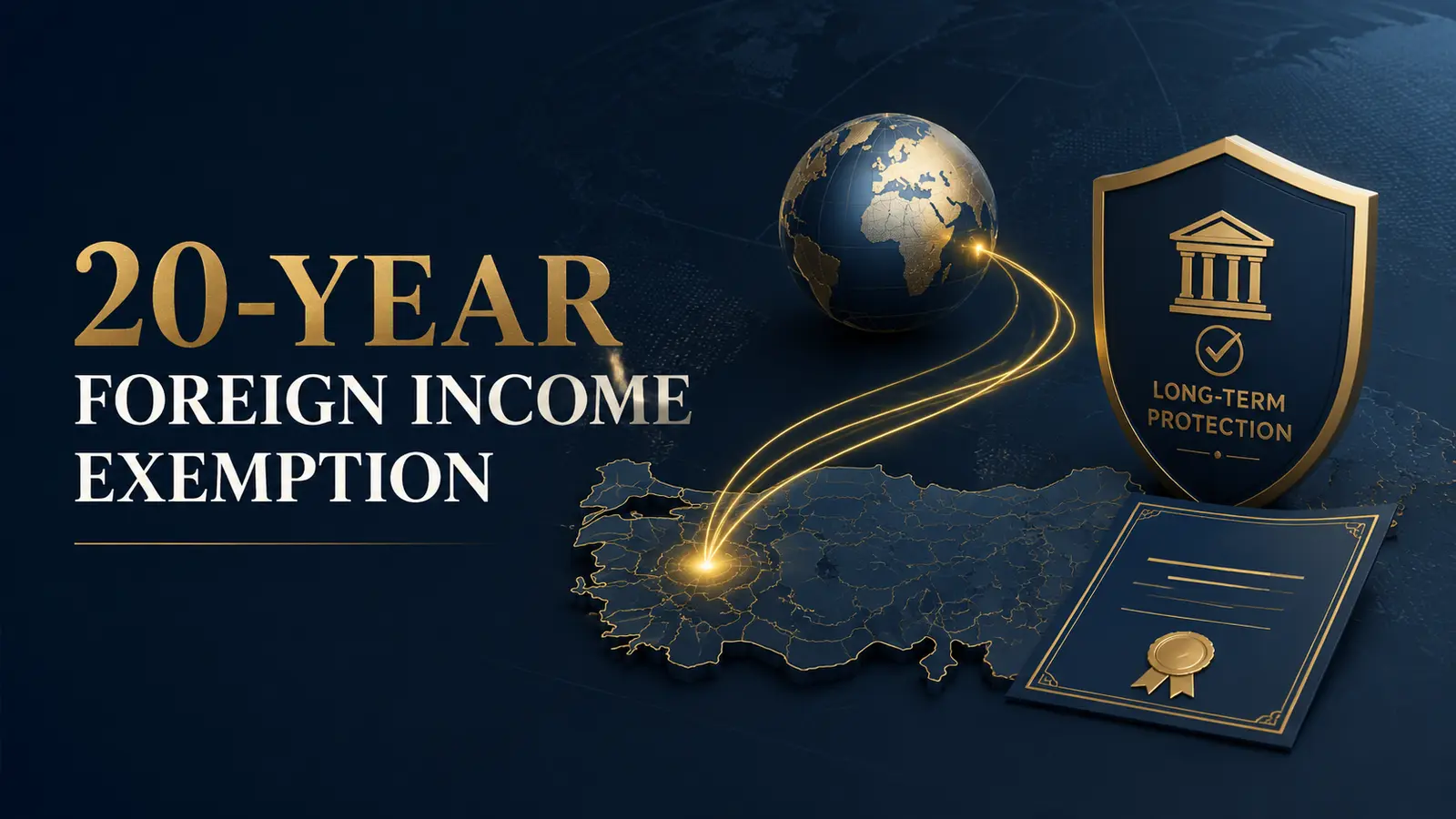 Turkey 20-year foreign income tax exemption for qualifying new residents
