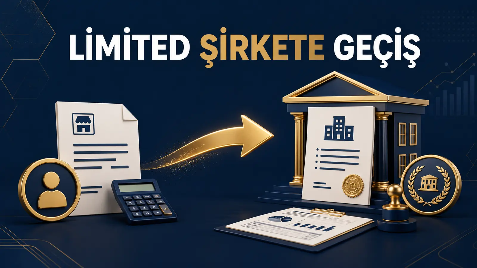 Şahıs işletmesinin limited şirkete dönüşümünü ve işletme devrini temsil eden kurumsal görsel