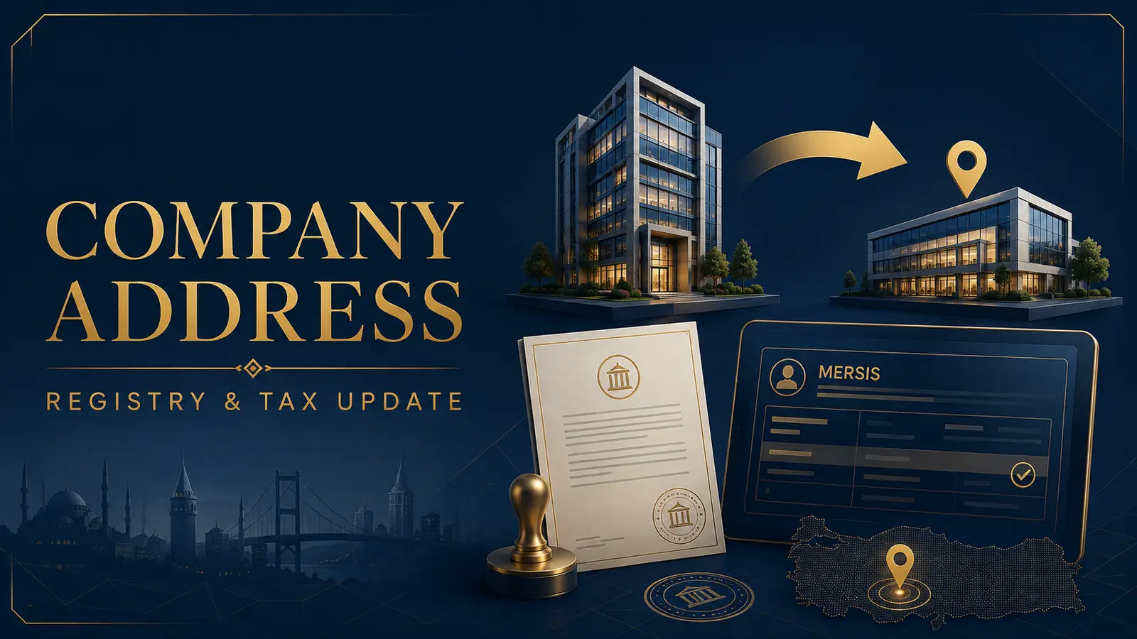 registered address change and tax office update in Turkey