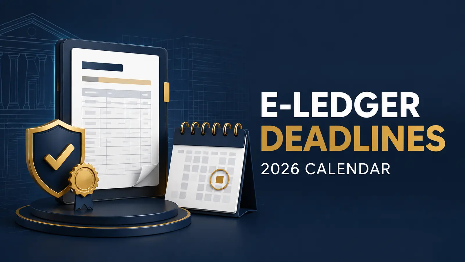e-Ledger and certificate submission calendar for 2026
